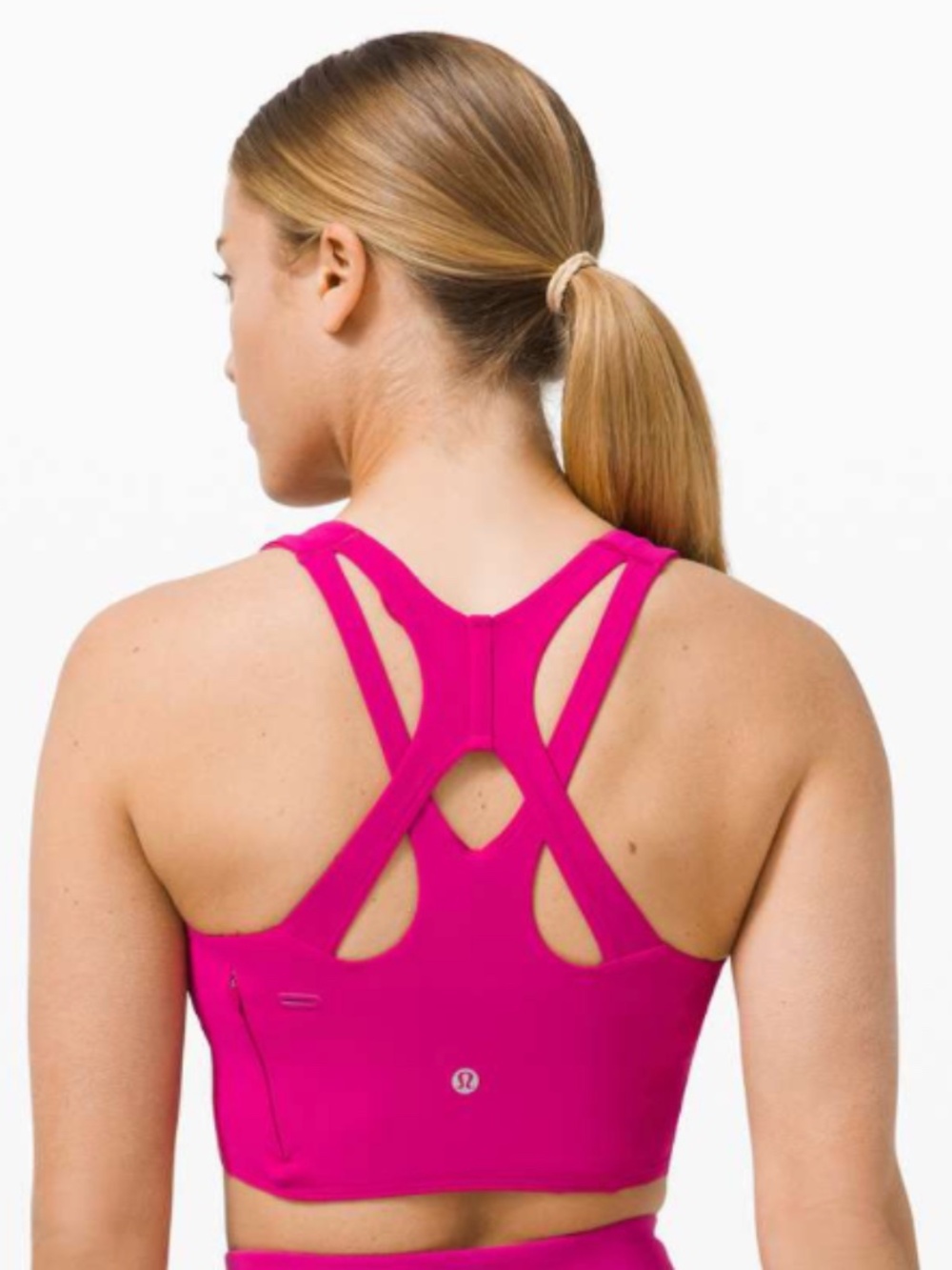 Lululemon Stash It Bra Medium Support, B/C Cup Ripened Raspberry - Picture 2 of 7